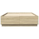 VidaXL Rama łóżka, dąb sonoma, 160x200 cm, materiał drewnopochodny