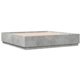 VidaXL Rama łóżka, szarość betonu, 180x200 cm, materiał drewnopochodny