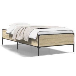 VidaXL Rama łóżka, dąb sonoma, 75x190 cm, materiał drewnopochodny