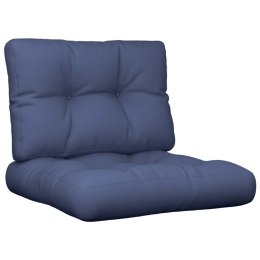 VidaXL Poduszki na sofę z palet, 2 szt., granatowe, tkanina