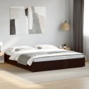 VidaXL Rama łóżka, czarna, 180x200 cm, materiał drewnopochodny i metal
