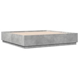 VidaXL Rama łóżka, szarość betonu, 200x200 cm, materiał drewnopochodny