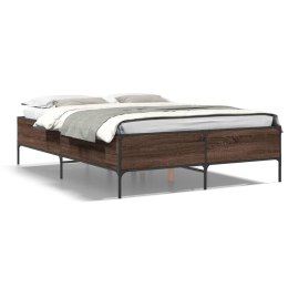 VidaXL Rama łóżka, brązowy dąb, 120x190 cm, materiał drewnopochodny
