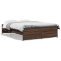 VidaXL Rama łóżka, brązowy dąb, 120x190 cm, materiał drewnopochodny