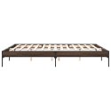 VidaXL Rama łóżka, brązowy dąb, 200x200 cm, materiał drewnopochodny