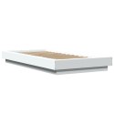 VidaXL Rama łóżka z LED, biała, 100x200 cm, materiał drewnopochodny