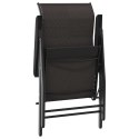 VidaXL Składane krzesła ogrodowe, 4 szt., czarna kawa, polirattan