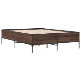 VidaXL Rama łóżka, brązowy dąb, 120x200 cm, materiał drewnopochodny