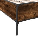 VidaXL Rama łóżka, przydymiony dąb, 120x190cm, materiał drewnopochodny