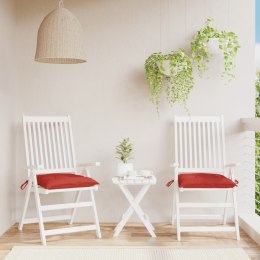 VidaXL Poduszki na krzesła, 2 szt., czerwone, 40x40x7 cm, tkanina