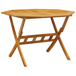 VidaXL Składany stół ogrodowy, Ø110x75 cm, lite drewno akacjowe