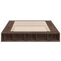 VidaXL Rama łóżka, brązowy dąb, 140x200 cm, materiał drewnopochodn