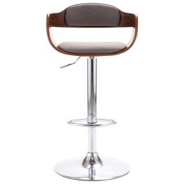 VidaXL Krzesło barowe, sklejka i tkanina w kolorze taupe