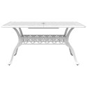 VidaXL Stół ogrodowy, biały, 150x90x72 cm, odlewane aluminium