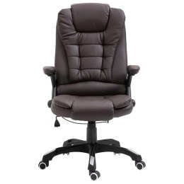 VidaXL Krzesło biurowe, brązowe, sztuczna skóra