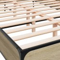 VidaXL Rama łóżka, dąb sonoma, 150x200 cm, materiał drewnopochodny