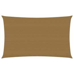 Żagiel przeciwsłoneczny, 160 g/m², kolor taupe, 3x6 m, HDPE