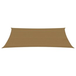 Żagiel przeciwsłoneczny, 160 g/m², kolor taupe, 3x6 m, HDPE