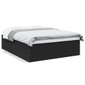 VidaXL Rama łóżka, czarna, 150x200 cm, materiał drewnopochodny