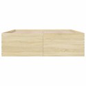 VidaXL Rama łóżka, dąb sonoma, 160x200 cm, materiał drewnopochodny