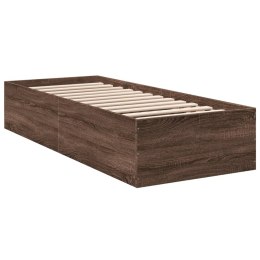 VidaXL Rama łóżka, brązowy dąb, 100x200 cm, materiał drewnopochodny