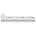 VidaXL Rama łóżka z szufladami, biała, 160x200 cm