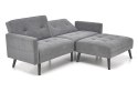 CORNELIUS sofa rozkładana z funkcją narożnika popiel