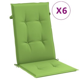 VidaXL Poduszki na krzesła z wysokim oparciem, 6 szt., zielony melanż