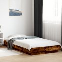 VidaXL Rama łóżka z LED, przydymiony dąb, 90x200 cm