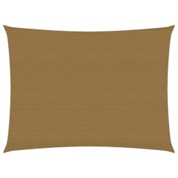 Żagiel przeciwsłoneczny, 160 g/m², kolor taupe, 2x3 m, HDPE