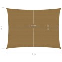 Żagiel przeciwsłoneczny, 160 g/m², kolor taupe, 2x3 m, HDPE