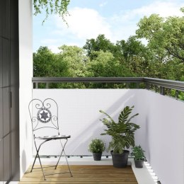 VidaXL Parawan balkonowy, biały, 300x100 cm, polirattan