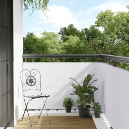 VidaXL Parawan balkonowy, biały, 300x80 cm, polirattan
