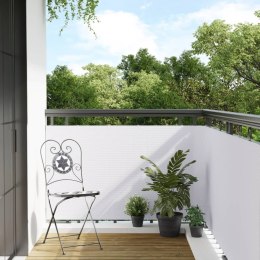 VidaXL Parawan balkonowy, biały, 400x100 cm, polirattan