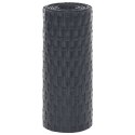 Parawany balkonowe, 10 szt., antracytowe, 255x19 cm, rattan PE