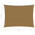 Żagiel przeciwsłoneczny, 160 g/m², taupe, 3,5x5 m, HDPE