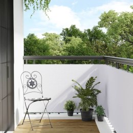 VidaXL Parawan balkonowy, biały, 400x90 cm, polirattan
