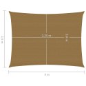 Żagiel przeciwsłoneczny, 160 g/m², kolor taupe, 2,5x4 m, HDPE