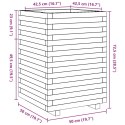 VidaXL Donica ogrodowa, 50x50x72,5 cm, lite drewno sosnowe