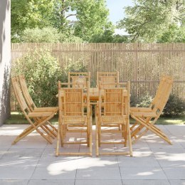 VidaXL Składane krzesła ogrodowe, 8 szt., 46x66x99 cm, bambusowe