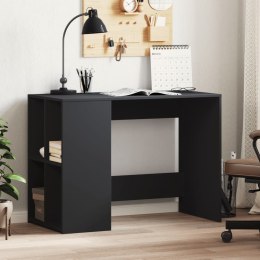 VidaXL Biurko, czarne, 102x50x75 cm, materiał drewnopochodny