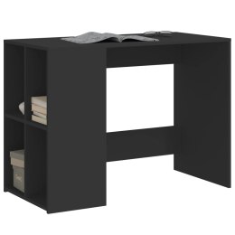 VidaXL Biurko, czarne, 102x50x75 cm, materiał drewnopochodny