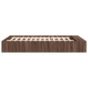 VidaXL Rama łóżka, brązowy dąb, 140x200 cm, materiał drewnopochodn