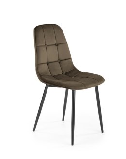 K417 krzesło brązowy velvet