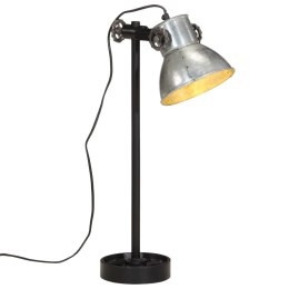 VidaXL Lampa stołowa, 25 W, srebro vintage, 15x15x55 cm, E27