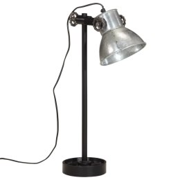 VidaXL Lampa stołowa, 25 W, srebro vintage, 15x15x55 cm, E27