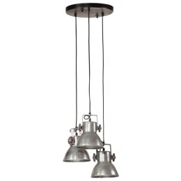 VidaXL Lampa wisząca, 25 W, srebro vintage, 30x30x100 cm, E27