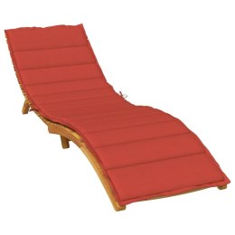 VidaXL Poduszka na leżak, czerwony melanż, 200x50x4 cm, tkanina