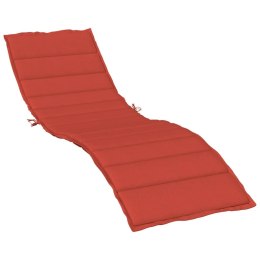 VidaXL Poduszka na leżak, czerwony melanż, 200x50x4 cm, tkanina