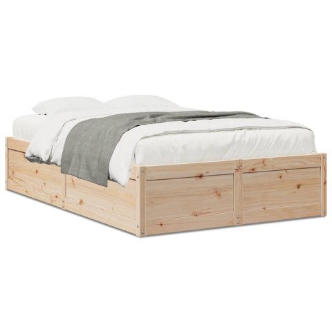 VidaXL Rama łóżka, 120x190 cm, lite drewno sosnowe